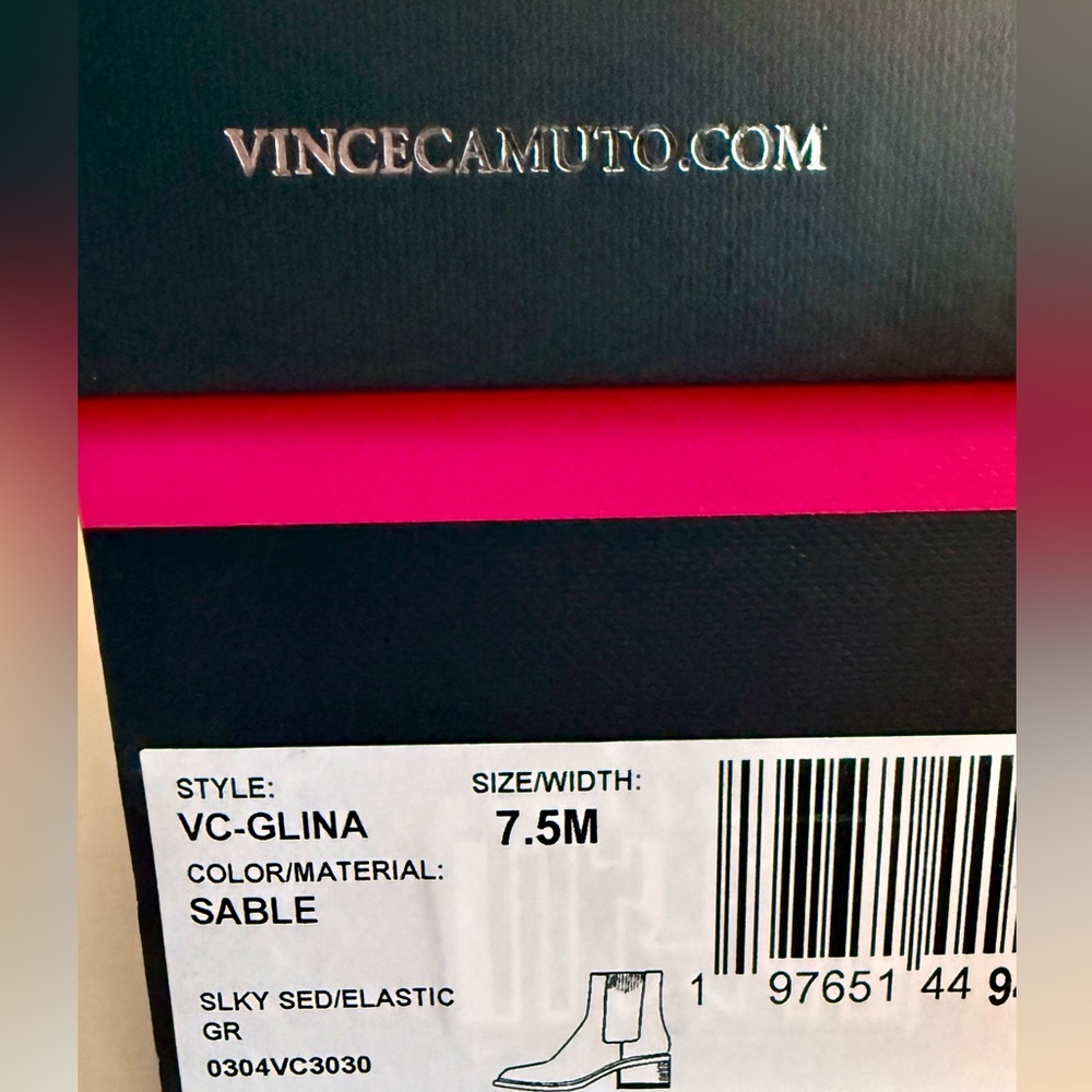 Vince Camuto Glina Brown Suede Chelsea Boot, box included. US 7.5 - Picture 5 of 5